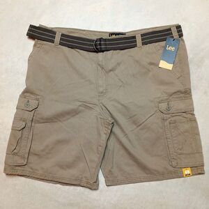 Lee Men's Wyoming Belted Cargo Shorts Size 46 Relaxed Fit Dungarees Twill Cotton